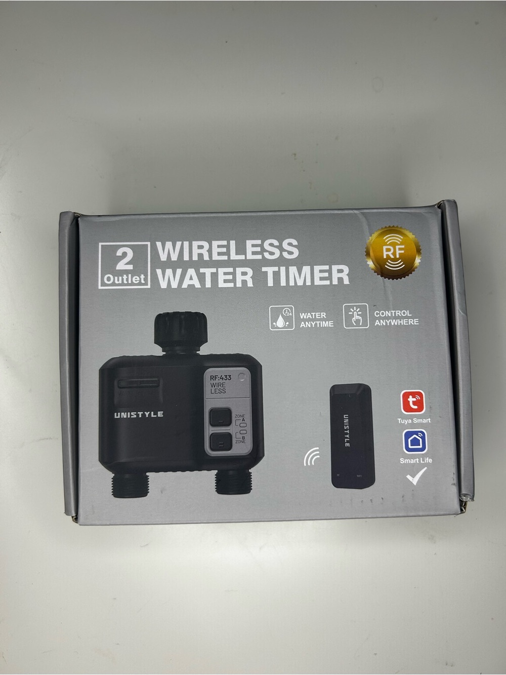 Wireless 2-Outlet Water Timer - Black